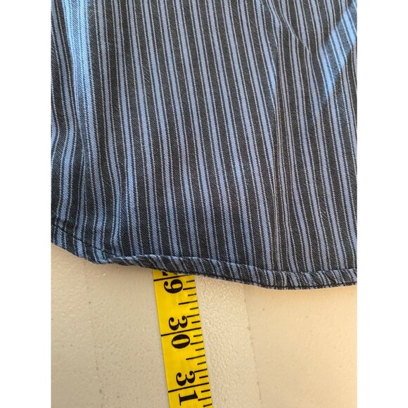 Harley-Davidson Blue Striped Button-Up Shirt Embroidered Logo XL - Picture 7 of 10